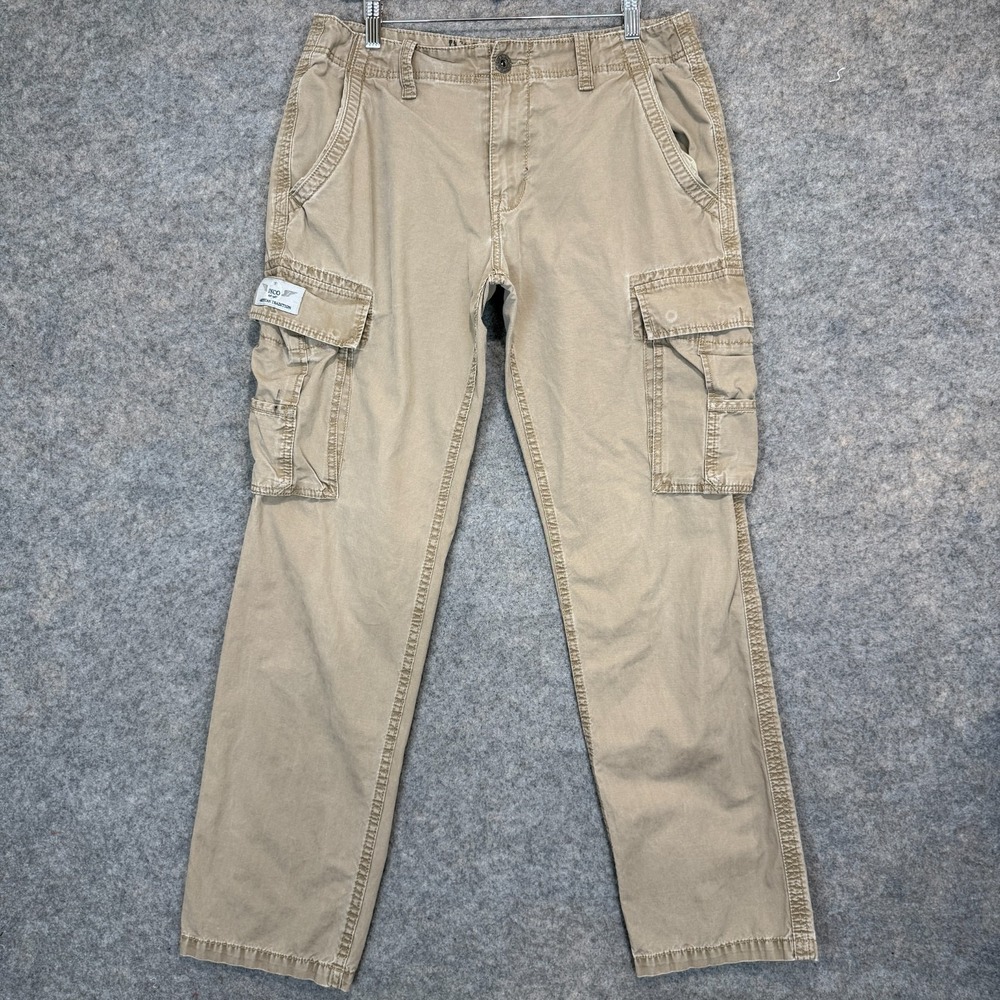 Vintage JNCO Khaki Cargo Pants Mens 32x32 Y2K Utility Skater Workwear W32